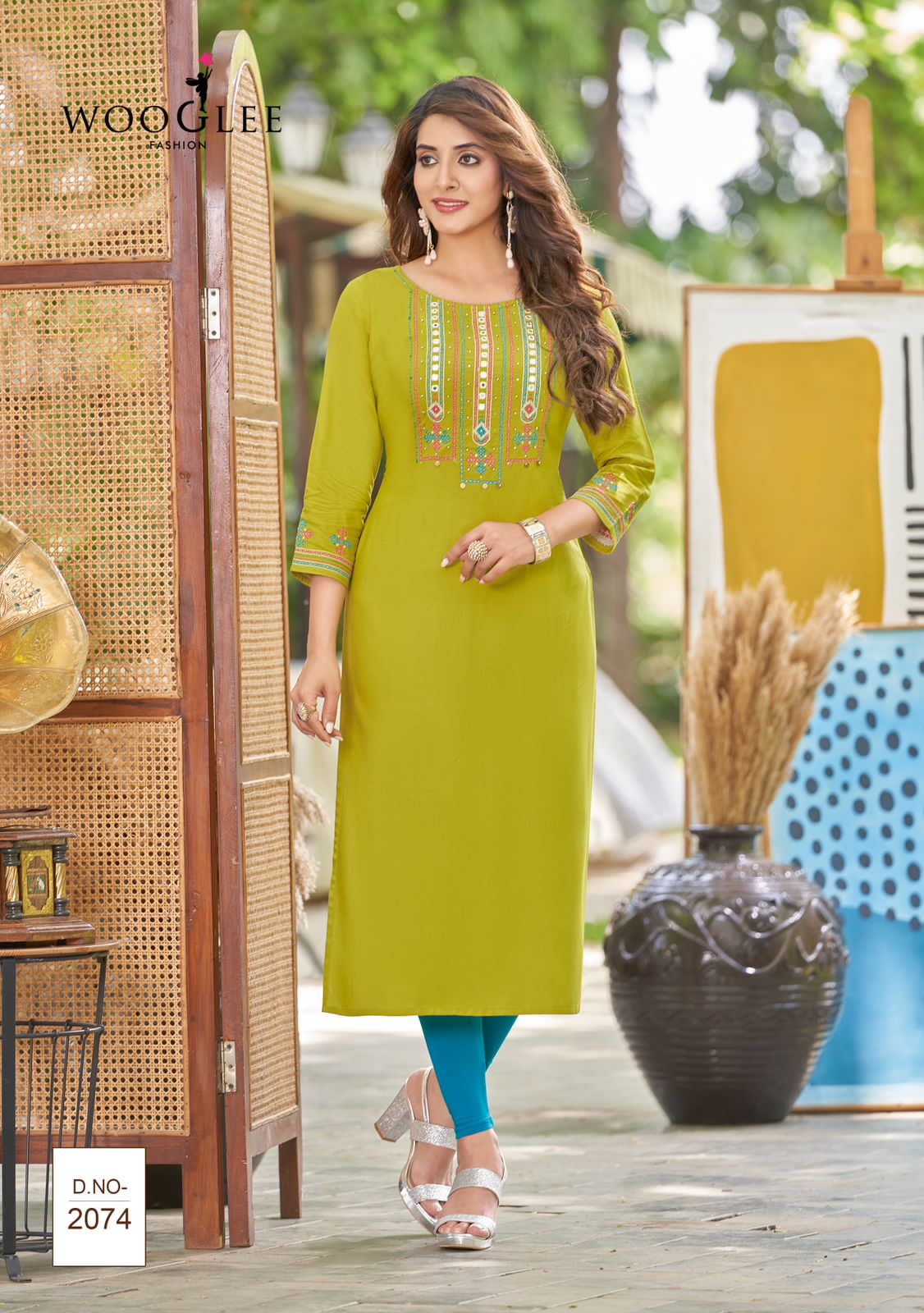 Barbella Vol 11 By Wooglee 2072 To 2077 Embroidery Kurti Wholesalers In Delhi
